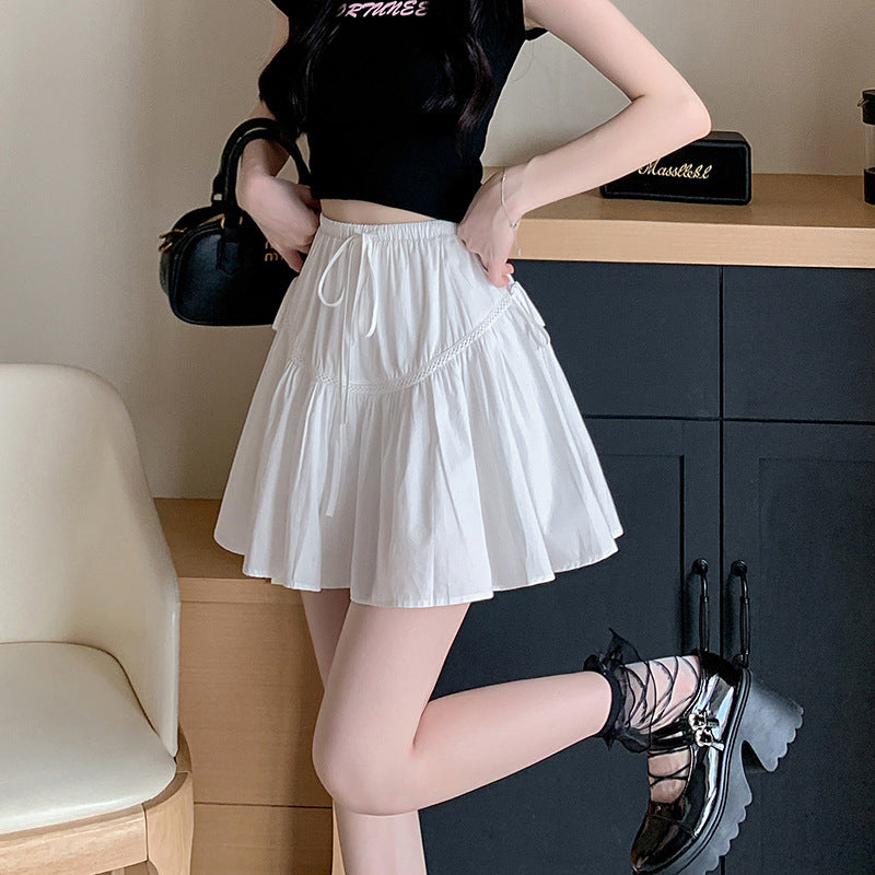 High Waist Anti-exposure Tiered Skirt